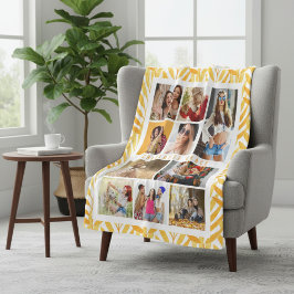 10 Foto Modern Stijlvolle Waterverf Naam verlaat Fleece Deken