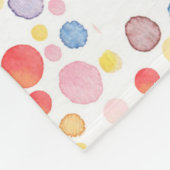 10 Foto Modern Stylish Waterverf Polka Dots Name Fleece Deken (Hoek)