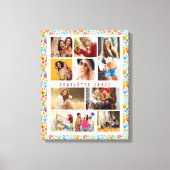 10 Foto Modern Trendy Floral Stylish Name Canvas Afdruk (Voorkant)