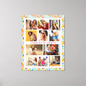 10 Foto Modern Trendy Floral Stylish Name Canvas Afdruk (Voorkant)