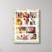 10 Foto Modern Trendy Floral Stylish Name Canvas Afdruk (Voorkant)