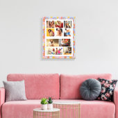 10 Foto Modern Trendy Hippie Floral Stylish Name Canvas Afdruk (Insitu (Woonkamer))
