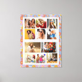 10 Foto Modern Trendy Hippie Floral Stylish Name Canvas Afdruk (Voorkant)