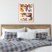 10 Foto Modern Trendy Red Pset Stylish Name Canvas Afdruk (Insitu (Slaapkamer))