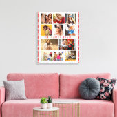 10 Foto Modern Trendy Red Pset Stylish Name Canvas Afdruk (Insitu (Woonkamer))