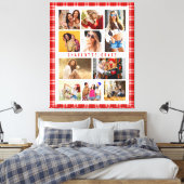 10 Foto Modern Trendy Red Pset Stylish Name Canvas Afdruk (Insitu (Slaapkamer))