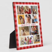 10 Foto Modern Trendy Red Pset Stylish Name Fotoplaat (Zijkant)