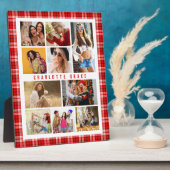 10 Foto Modern Trendy Red Pset Stylish Name Fotoplaat (Zijkant)