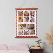 10 Foto Modern Trendy Red Pset Stylish Name Hangend Wandkleed (Slaapkamer)