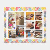 10 Foto Moderne, kleurrijke Abstracte geometrische Fleece Deken (Voorkant (Horizontaal))