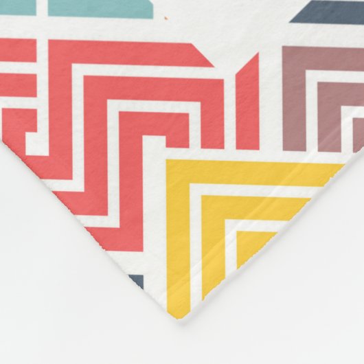 10 Foto Moderne, kleurrijke Abstracte geometrische Fleece Deken (Hoek)