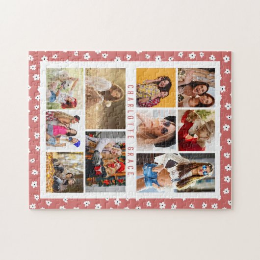 10 Foto Moderne Stijlvolle Cute Meisjesachtige Blo Legpuzzel (Horizontaal)