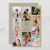 10 foto Moederdag wenskaart Kaart (Voorkant / Achterkant)