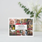 10 foto rand met tekst centrum - wit zwart briefkaart (Staand voorkant)