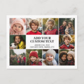 10 foto rand met tekst centrum - wit zwart briefkaart (Voorkant)