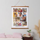 10 Foto Simple Modern Minimal Black Stylish Name Hangend Wandkleed (Slaapkamer)