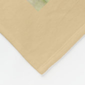 10 Foto Simple Modern Minimal Brown Stylish Name Fleece Deken (Hoek)