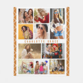 10 Foto Simple Modern Minimal Play Chic Name Fleece Deken (Voorkant)