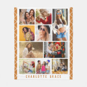 10 Foto Simple Modern Minimal Play Chic Name Fleece Deken (Voorkant)