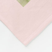 10 Foto Simple Modern Minimal Roze Stijlvolle Naam Fleece Deken (Hoek)