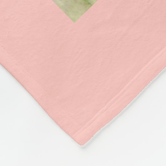 10 Foto Simple Modern Minimal Roze Stijlvolle Naam Fleece Deken (Hoek)