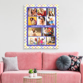 10 Foto Trendy Moderne Colorful Geometric Name Canvas Afdruk (Insitu (Woonkamer))