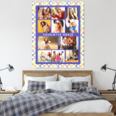 10 Foto Trendy Moderne Colorful Geometric Name Canvas Afdruk (Insitu (Slaapkamer))
