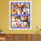 10 Foto Trendy Moderne Colorful Geometric Name Canvas Afdruk (Insitu (Woonkamer))