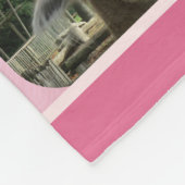 10 Fotocollage en typografie moderne roze gewoonte Fleece Deken (Hoek)