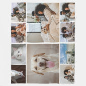 10 Fotocollage Familie Gepersonaliseerd Fleece Deken (Voorkant)