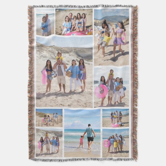 10 Fotocollage gepersonaliseerd Deken (Voorkant Verticaal)