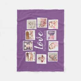10 Fotocollage gepersonaliseerd Fleece Deken