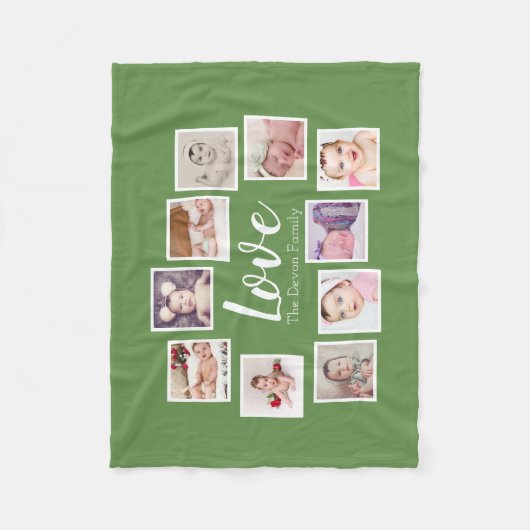 10 Fotocollage gepersonaliseerd Fleece Deken (Voorkant)