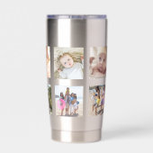 10 Fotocollage gepersonaliseerd Geïsoleerde Drinkbeker (Achterkant)