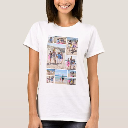 10 Fotocollage gepersonaliseerd T-shirt (Voorkant)