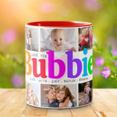 10 Fotocollage Love You Bubbie Veelkleurige Bold Tweekleurige Koffiemok