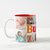 10 Fotocollage Love You Bubbie Veelkleurige Bold Tweekleurige Koffiemok (Links)