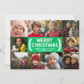 10 Fotocollage - Merry Christmas Mod Stropdas ster Feestdagenkaart (Voorkant)