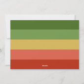 10 Fotocollage - Merry Christmas Retro Stripes Feestdagenkaart (Achterkant)