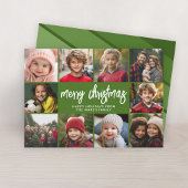 10 Fotocollage - Merry Christmas Retro Stripes Feestdagenkaart