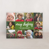 10 Fotocollage - Merry Christmas Retro Stripes Feestdagenkaart