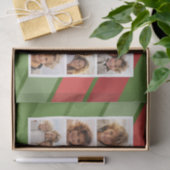 10 Fotocollage - Merry Christmas Retro Stripes Tissuepapier (Geschenk)