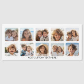 10 Fotocollage met eenvoudige tekst - witte magnee (Voorkant)