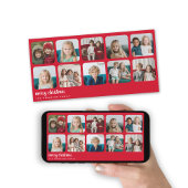 10 Fotocollage Minimale Kerstmis rood Feestdagenkaart