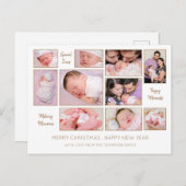 10 Fotocollage opbeurende citaten Vrolijk Kerstfee Feestdagenkaart (Voorkant / Achterkant)