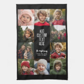 10 Fotocollage rand - Center witte tekstblokken Theedoek (Verticaal)