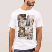 10 Fotocollage sjabloon gepersonaliseerd T-shirt (Voorkant)