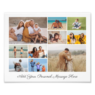 10 Fotocollage Voeg een wensfoto vergroting toe Foto Afdruk