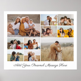 10 Fotocollage Voeg je eigen groet toe Poster