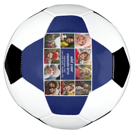 10 Fotorand met Tekstcentrum - blauw wit Voetbal (Gedraaid)
